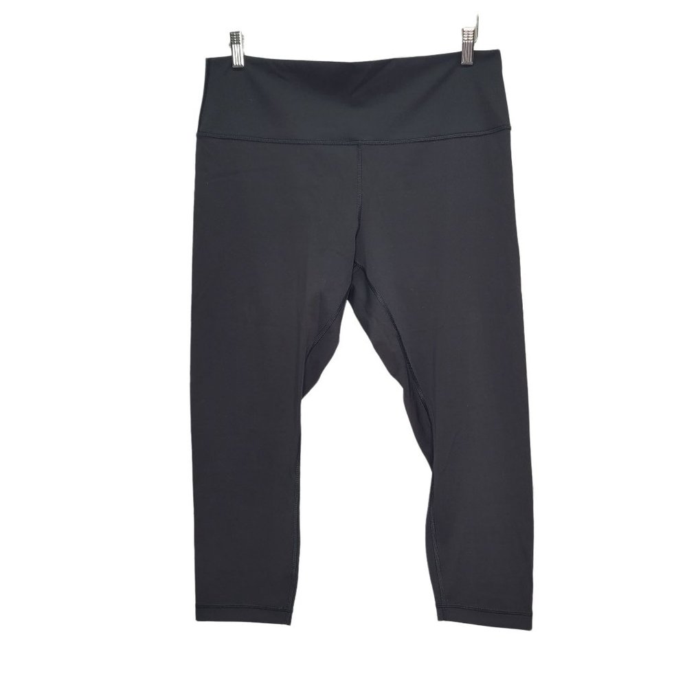 Lululemon Black Wunder Under Crop Hi Rise Luxtreme 23" Leggings Size 16